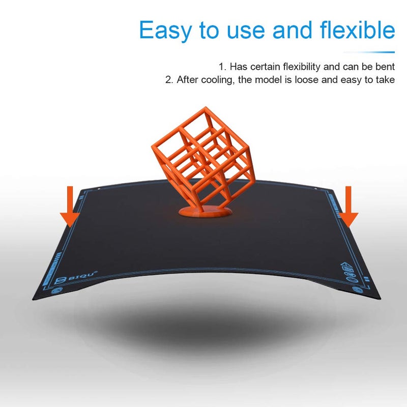 BigTreeTech BIQU SSS Ultra-Flexible Removable Spring Steel Build Plate Surface Heated Bed for Ender 3/Ender3 Pro/Ender3 V2/Ender3 S1/Ender3 S1 Pro/Ender3 V2 Neo/Ender3 Neo/Ender 5 Pro/K1 3D Printer 235x235MM - Image 2